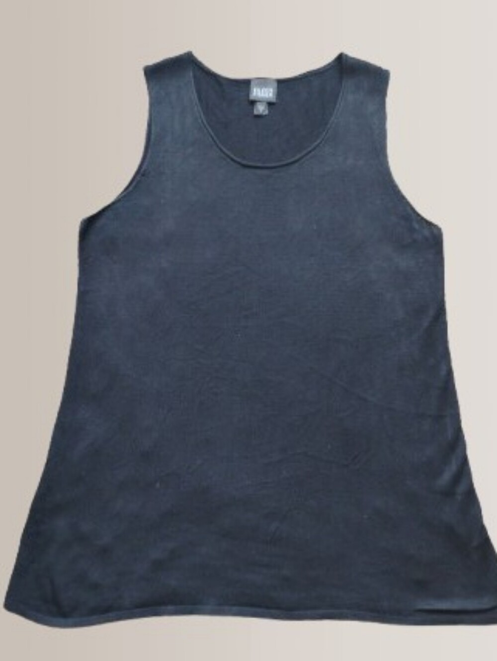 New Without Tags Eileen Fisher Silk Viscose Knit Tank Top M Black
